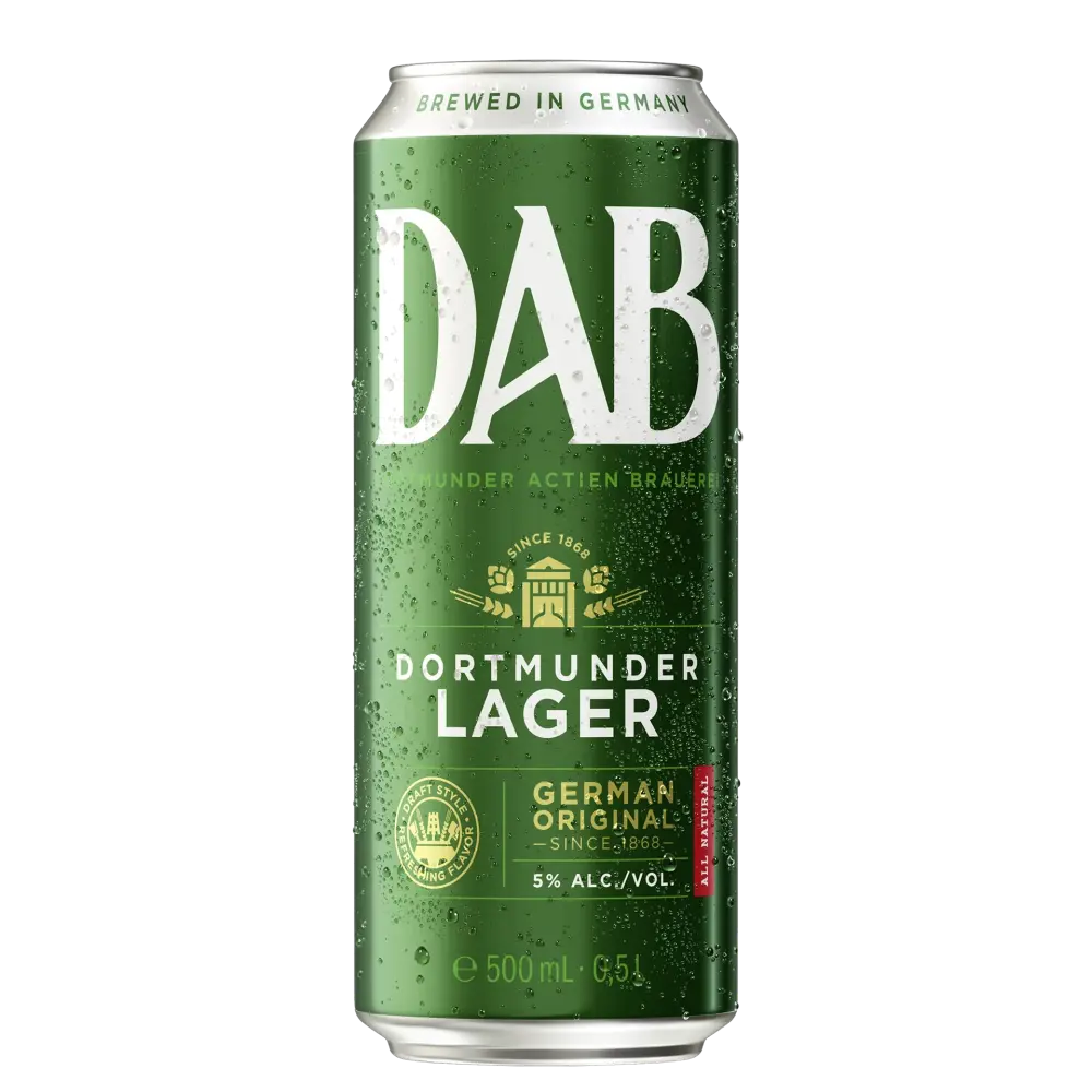 A can of Dortmunder Lager – to the product detail page