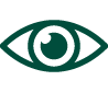 A close-up of an eye with a detailed iris and pronounced eyelashes.